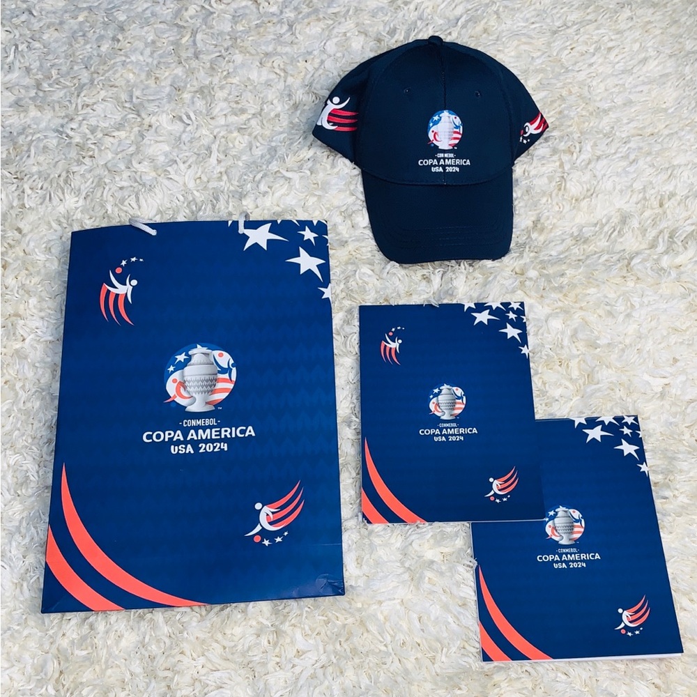 Conmebol Copa America USA 2024 bundle with hat, 2 notebooks, and Copa